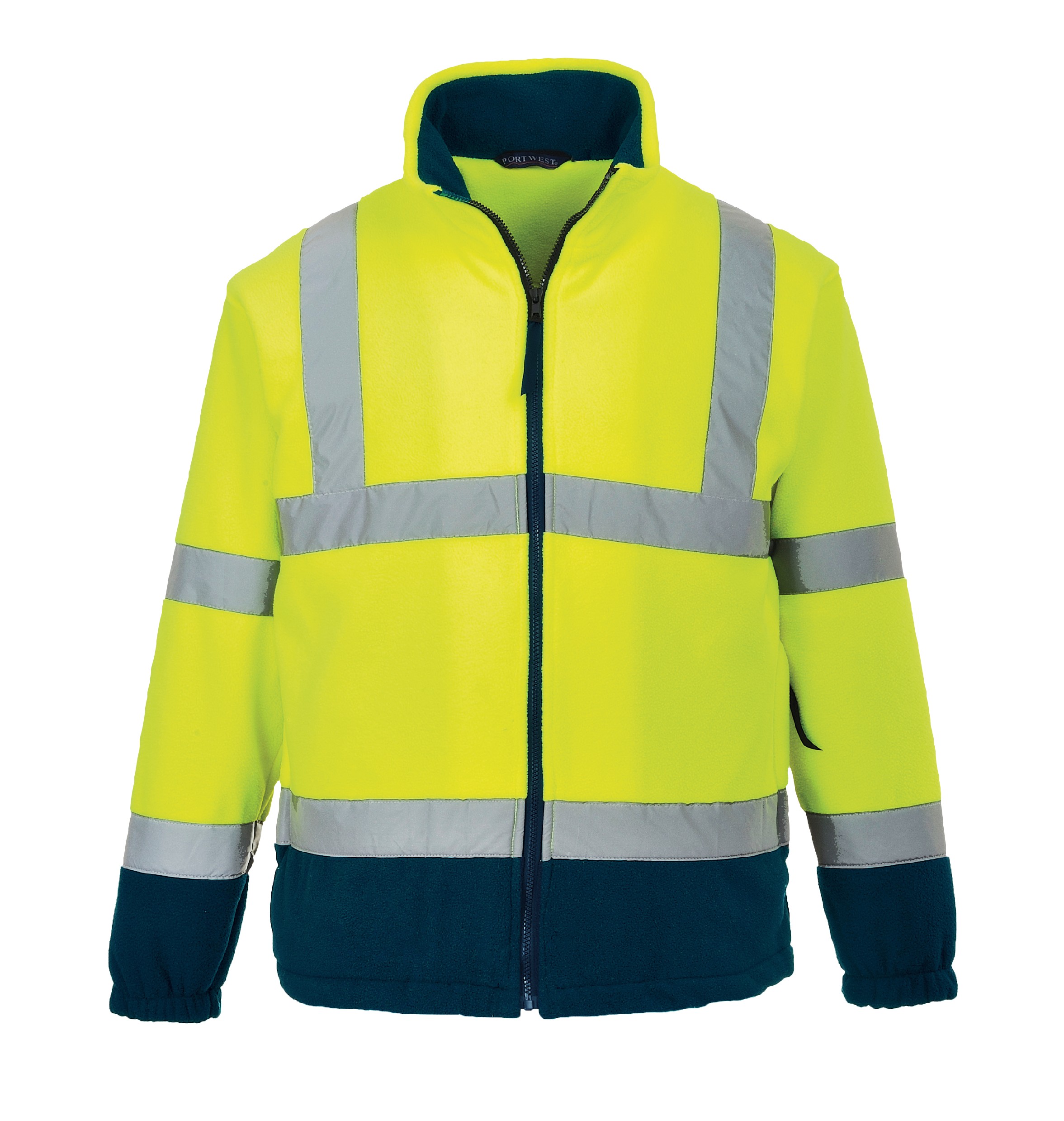 Portwest Flísová reflexná mikina dvojfarebná Farba: Reflexná žltá, Veľkosť: 4XL