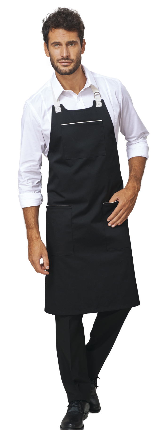 SIGGI Zástera s náprsenkou RAMON čierna