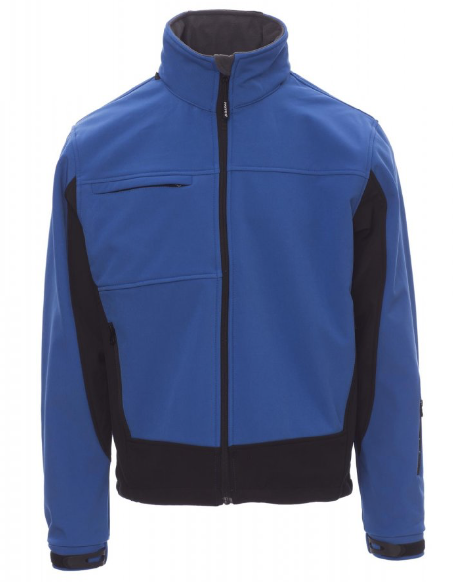 PAYPER STORM softshellová bunda modrá Farba: Kráľovská modrá, Veľkosť: 5XL, Doplnková farba: tmavo modrá