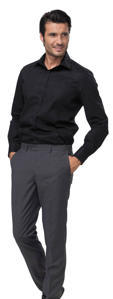 SIGGI Strečová košeľa JAMES  čierna Farba: Čierna, Veľkosť: XXXL