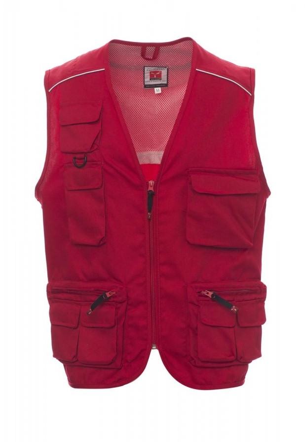 PAYPER POCKET vesta červená a royal Farba: Červená, Veľkosť: XXL