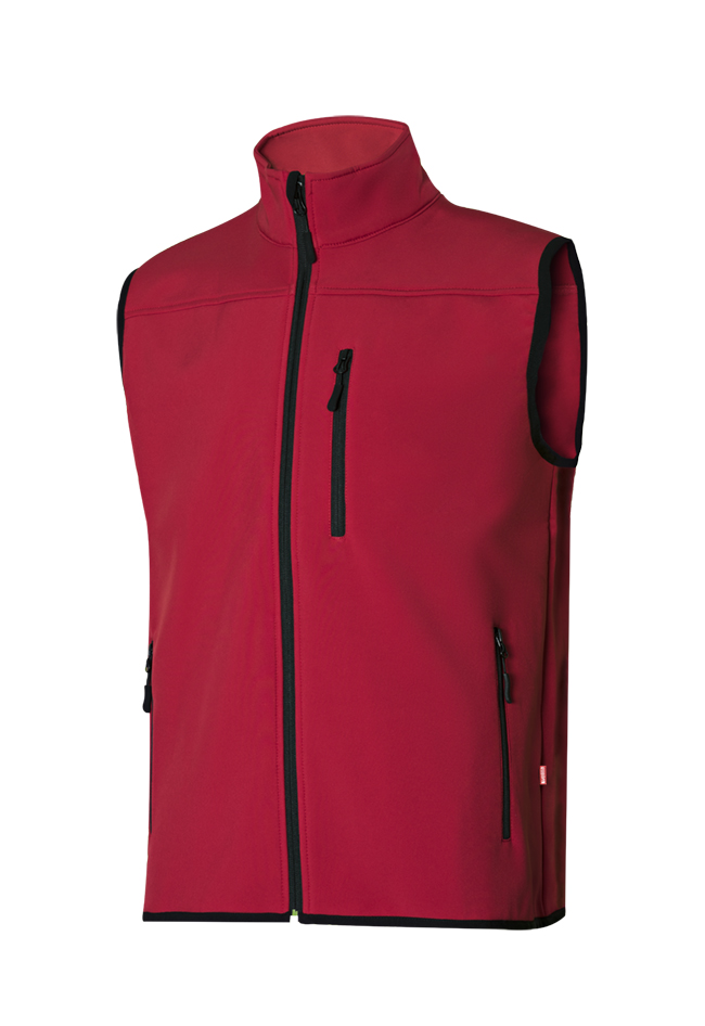 VELILLA Softshellová vesta strečová červená Farba: Červená, Veľkosť: L