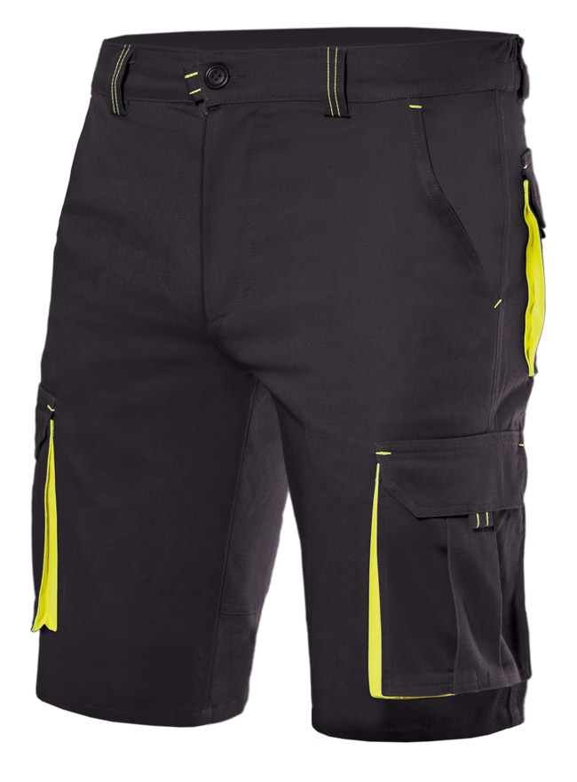 VELILLA Strečové šortky 103010s modré Farba: Modrá tmavá, Veľkosť: 60, Doplnková farba: žltá