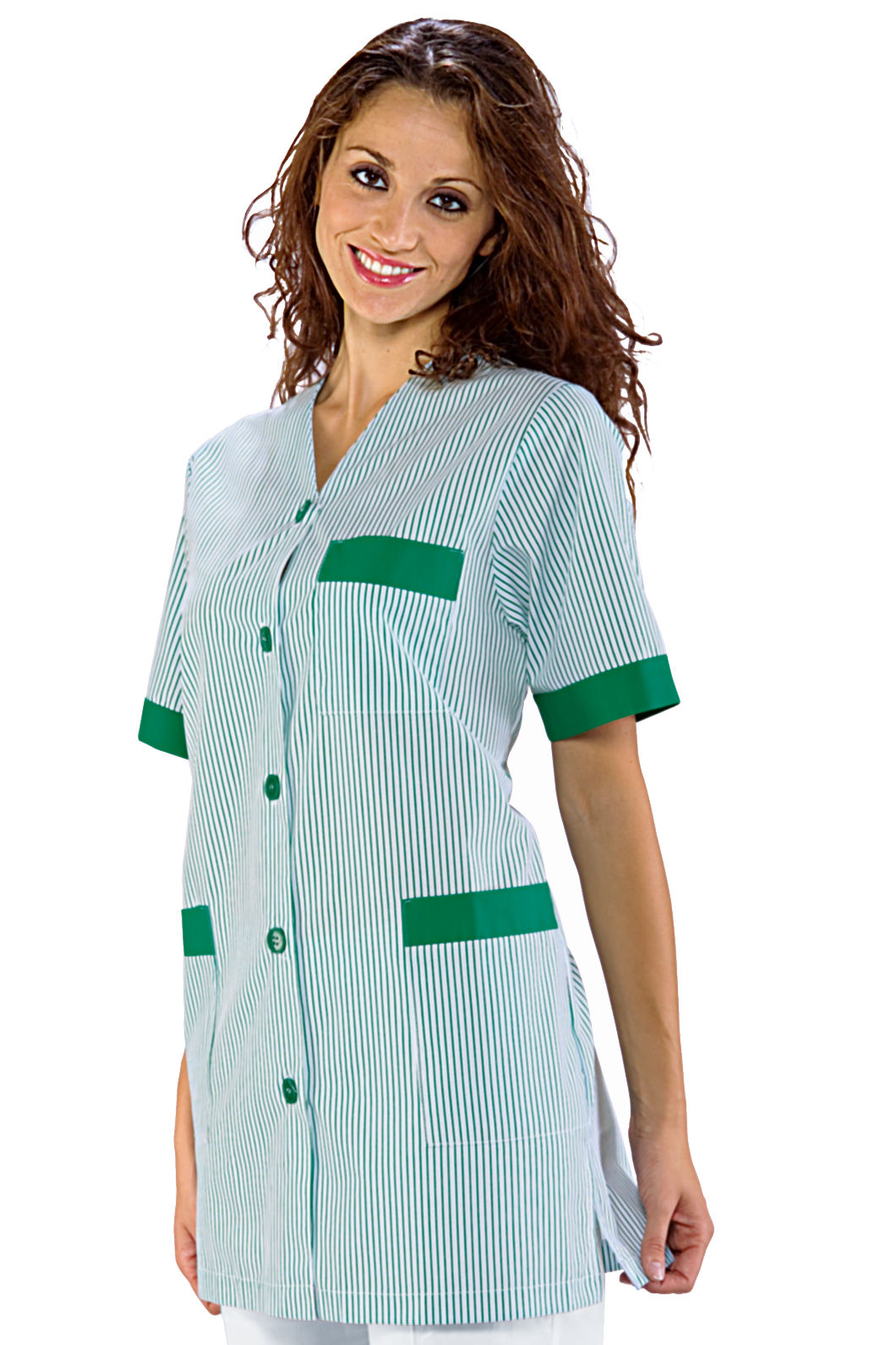 ISACCO DACCA blúzka zelená Farba: Zelená emerald /smaragdová, Veľkosť: L, Doplnková farba: biela