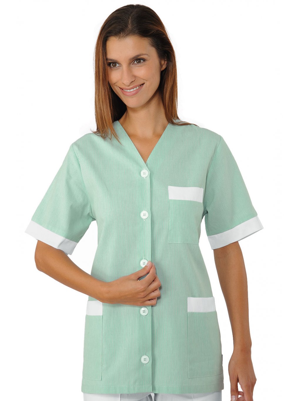 ISACCO MEDINA blúzka zelená Farba: Zelená emerald /smaragdová, Veľkosť: XXL, Doplnková farba: biela