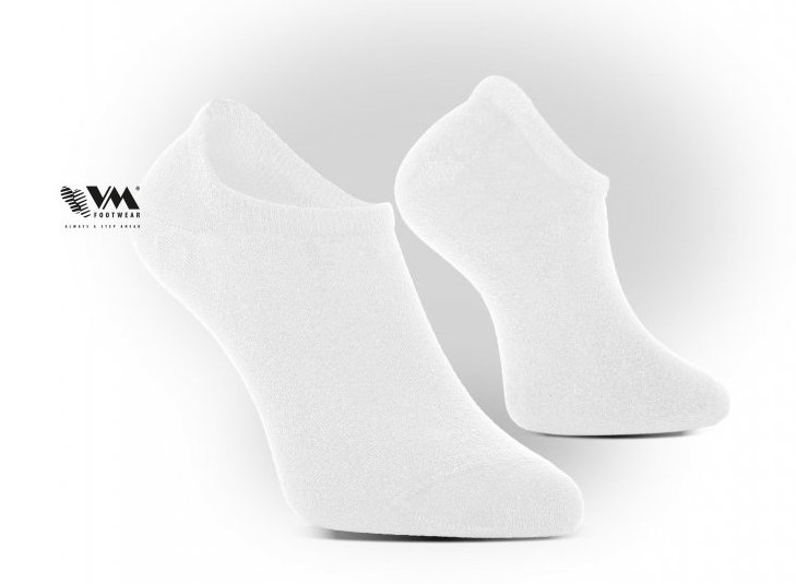 VM Footwear Bambusové ponožky biele, kotníkové - balenie 3 páry Farba: Biela, Veľkosť: 35-38