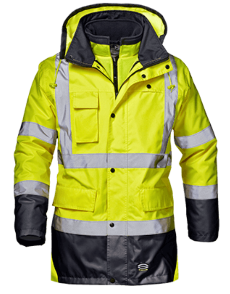 Sir Safety Bunda 4v1 reflexná MOTORWAY Farba: Reflexná žltá, Veľkosť: XL