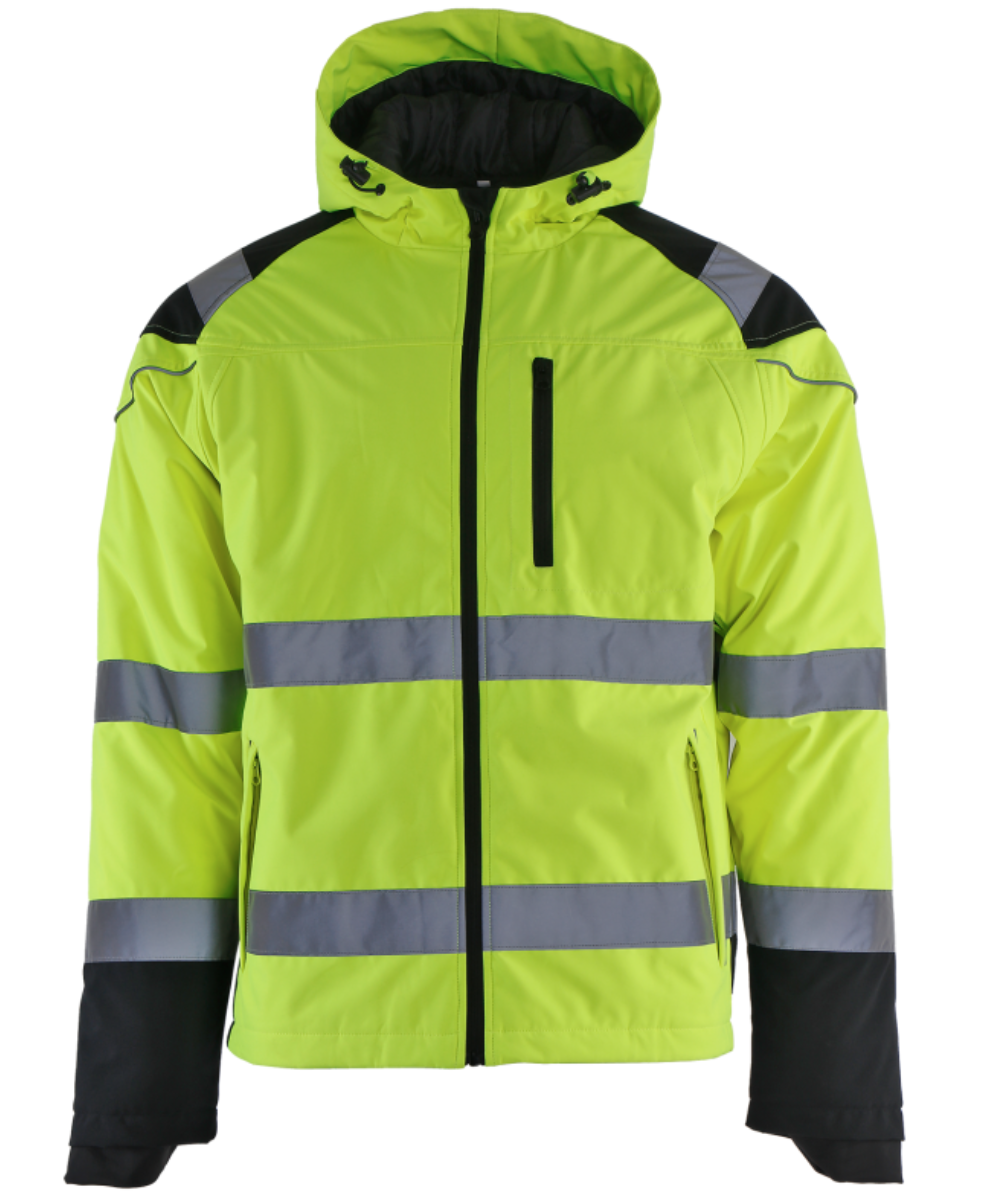 STENSO Reflexná zimná softshellová bunda PRISMA Farba: Reflexná žltá, Veľkosť: XXXL