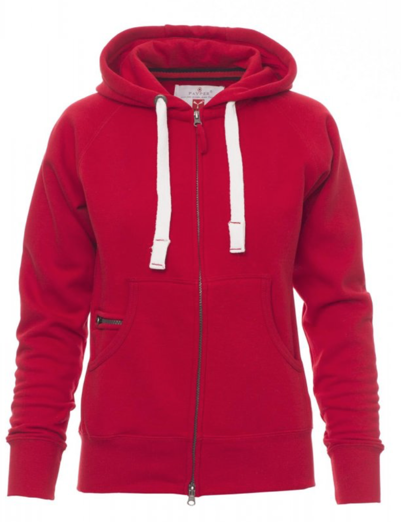 PAYPER DALLAS+ lady mikina farebná Farba: Červená, Veľkosť: XS