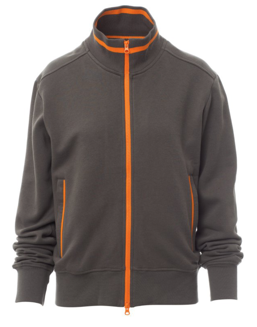 PAYPER MELBOURN dámska mikina farebná Farba: Sivá dymová, Veľkosť: L, Doplnková farba: oranžová