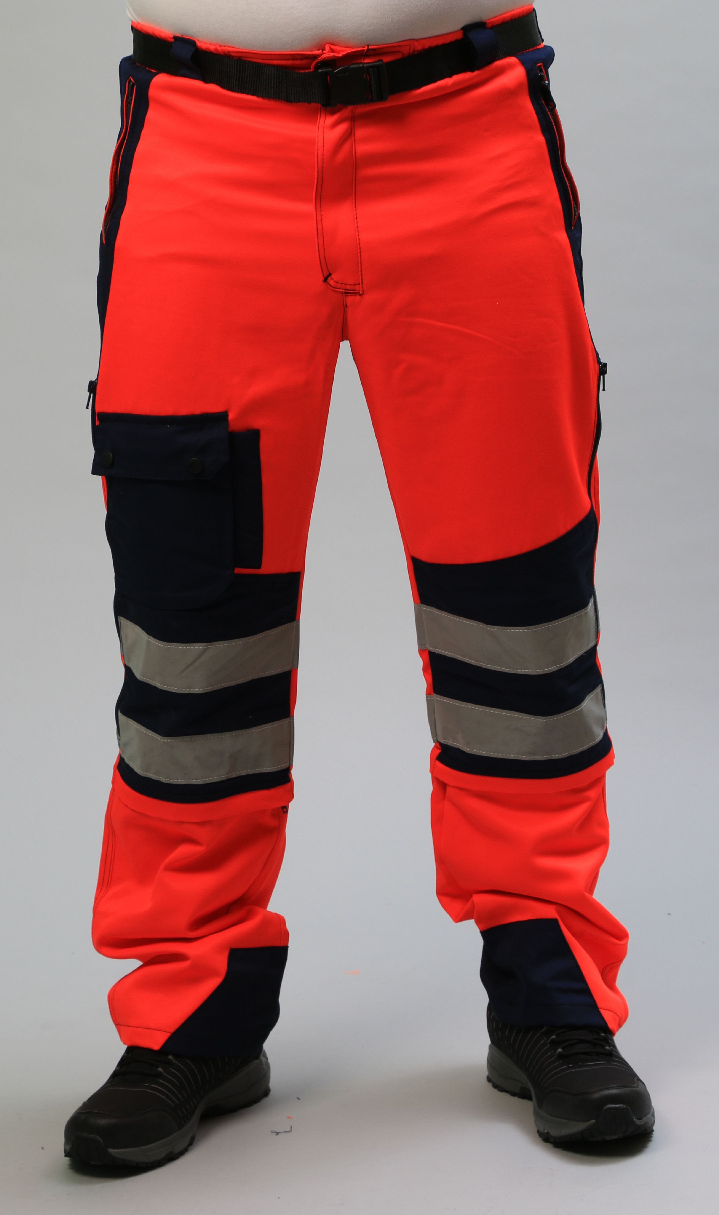 DUAL BP Nohavice záchranárske 2v1 NEW Farba: Reflexná červená, Veľkosť: 54