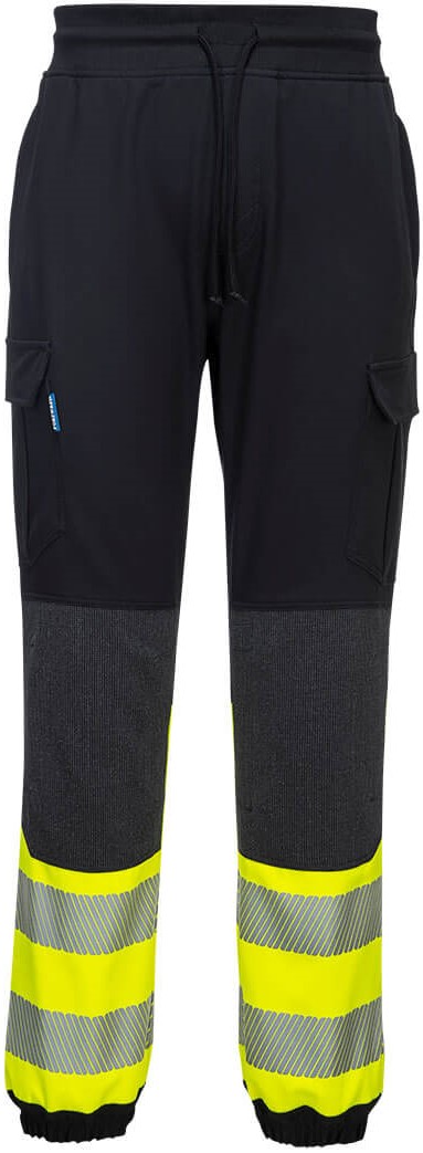 Portwest KX3 Hi-Vis Flexi nohavice Farba: Reflexná žltá, Veľkosť: L, Doplnková farba: čierna