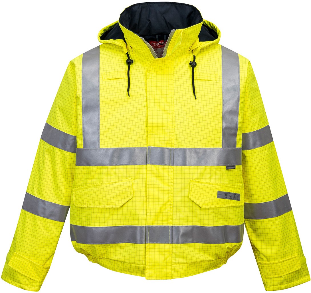 Portwest Nehorľavá antistatická vetrovka Farba: Reflexná žltá, Veľkosť: XS
