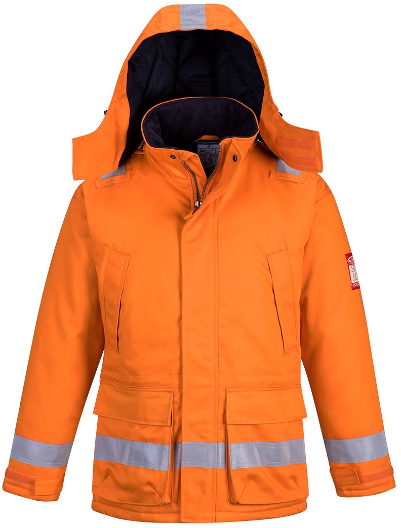 Portwest Nehorľavá antistatická bunda zateplená Farba: Reflexná oranžová, Veľkosť: XL