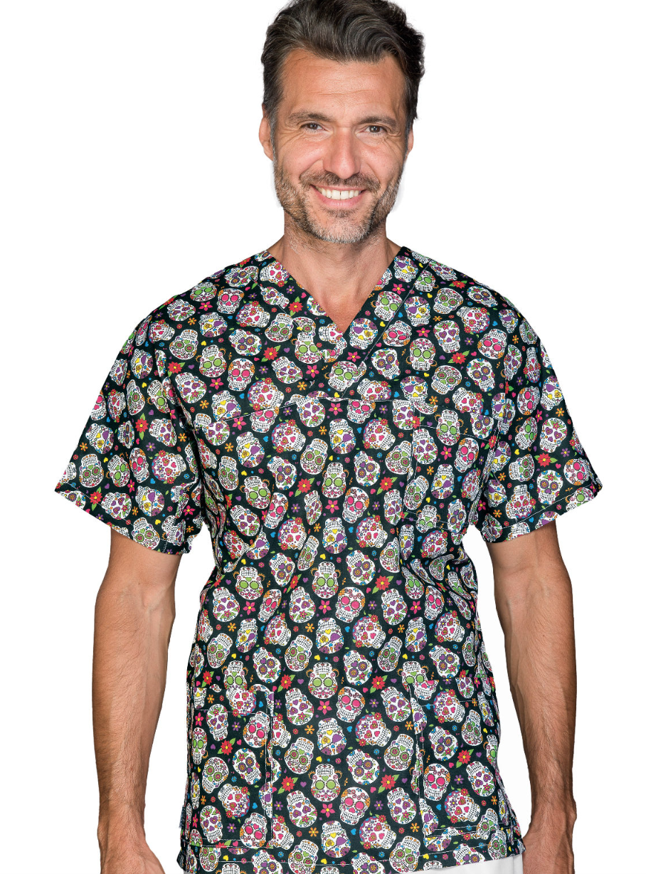 ISACCO Blúzka zdravotnícka unisex SKULL Veľkosť: L