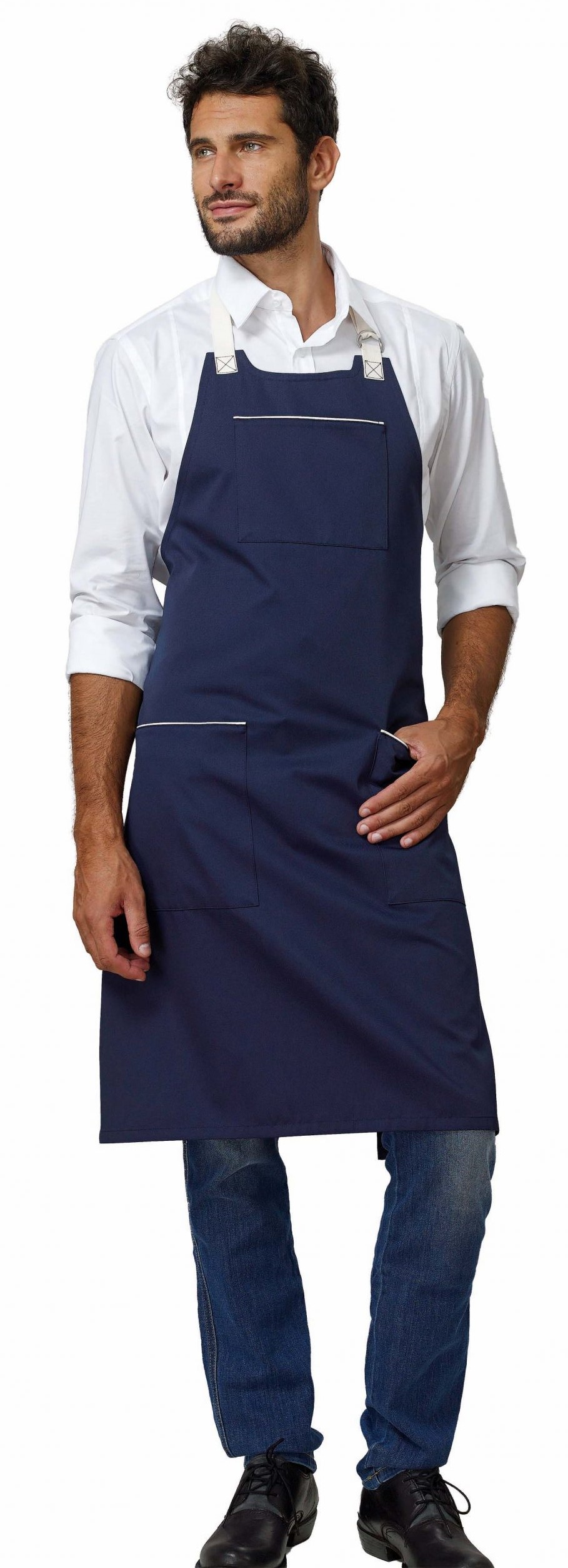 SIGGI Zástera s náprsenkou RAMON modrá