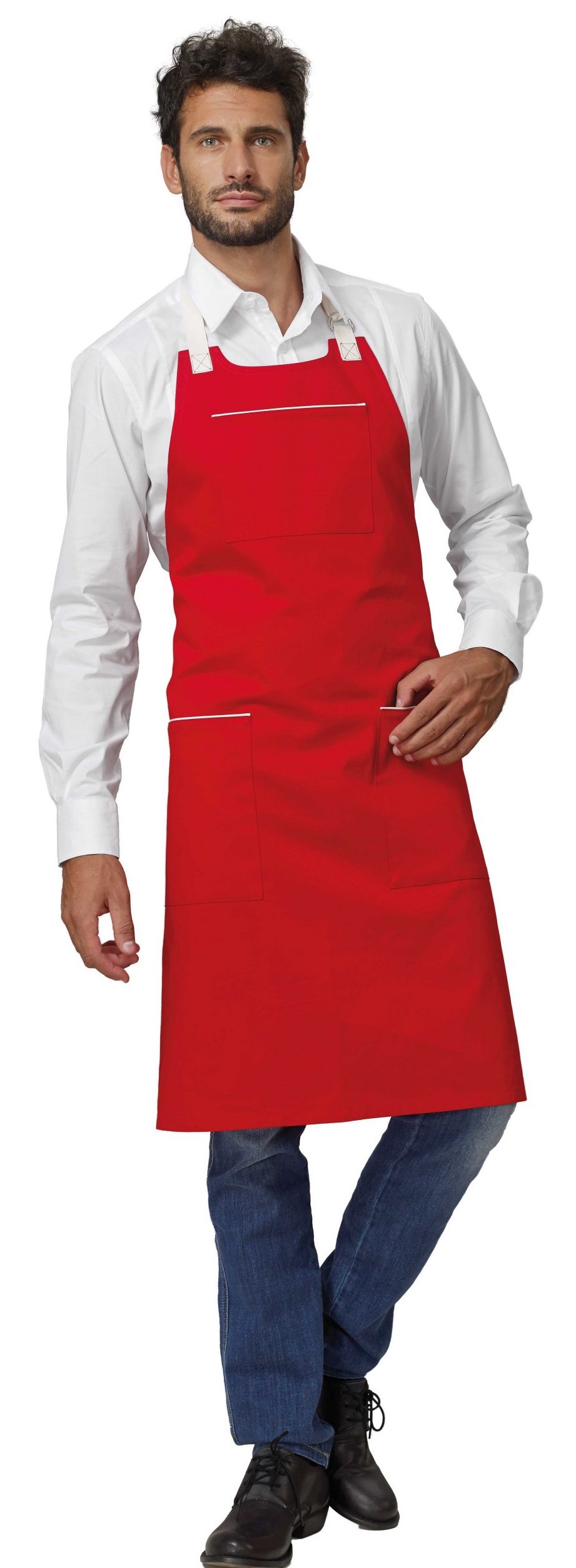 SIGGI Zástera s náprsenkou RAMON červená