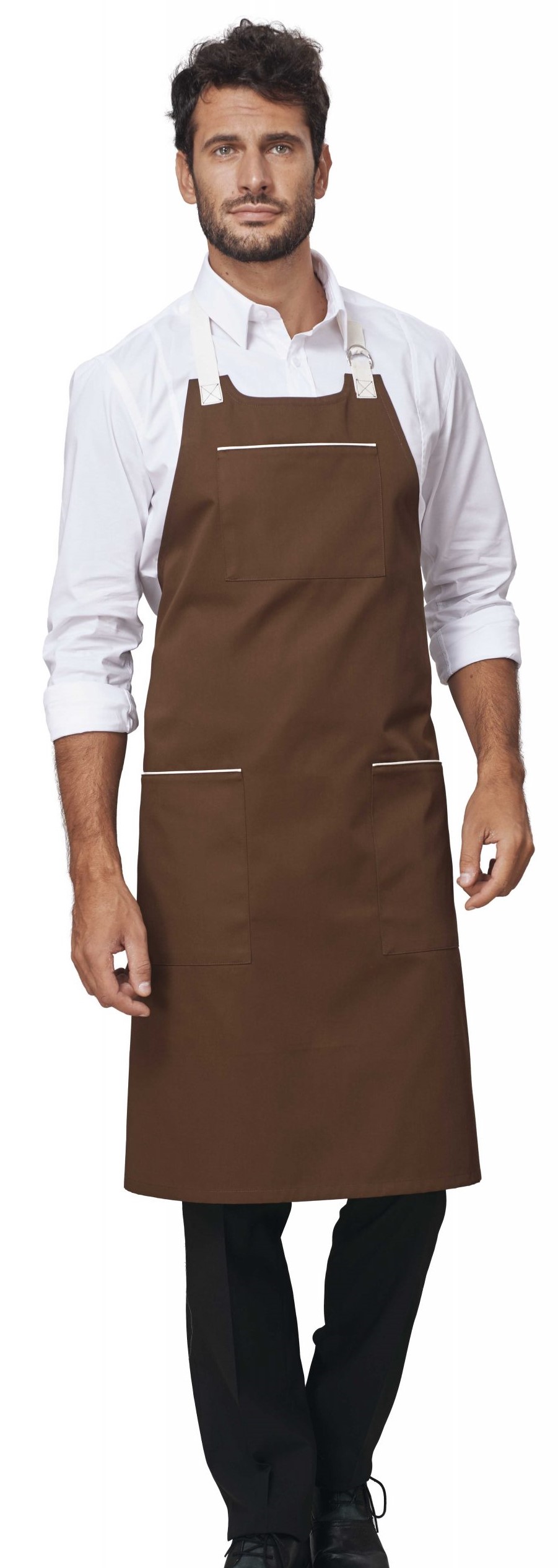 SIGGI Zástera s náprsenkou RAMON hnedá