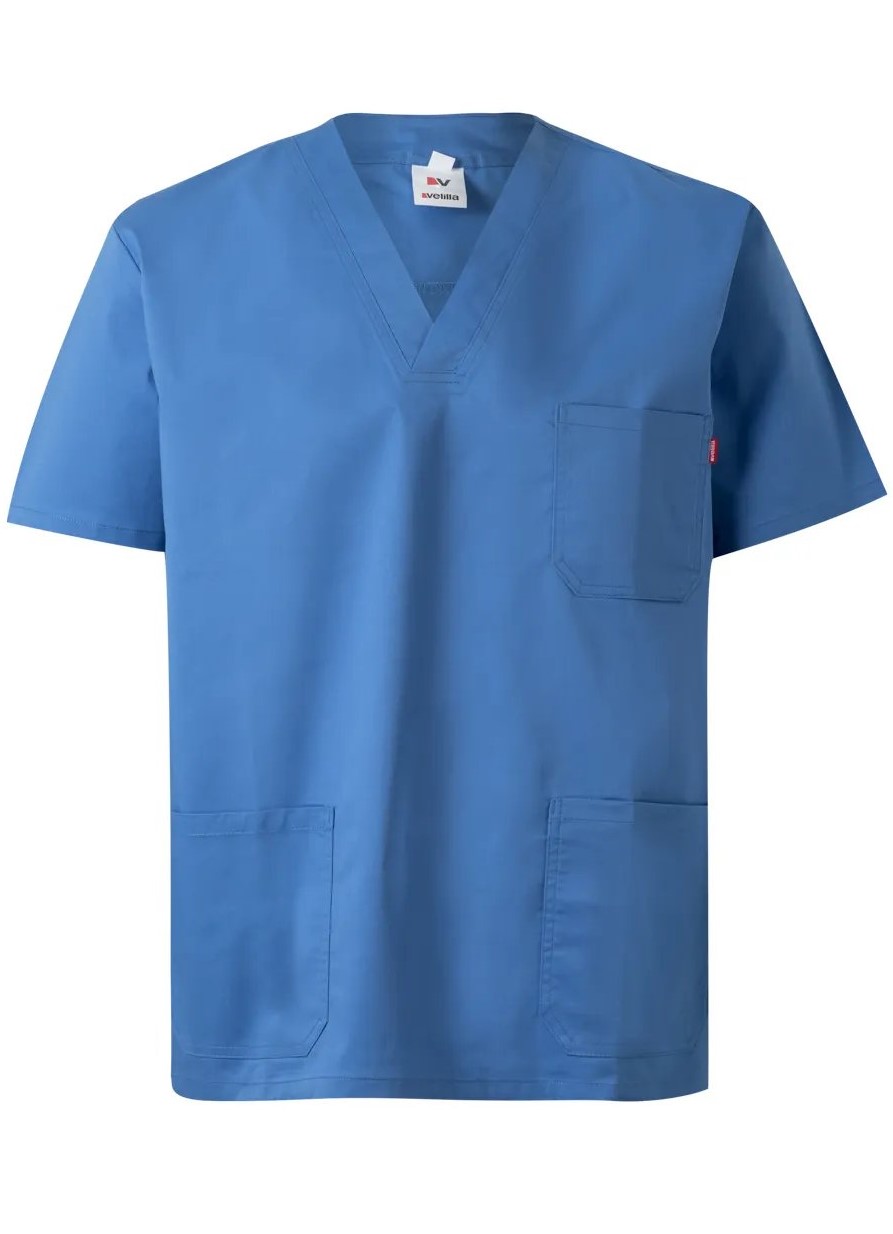 Blúza operačná strečová VELILLA bledá modrá Farba: Modrá bledšia, Veľkosť: XXL