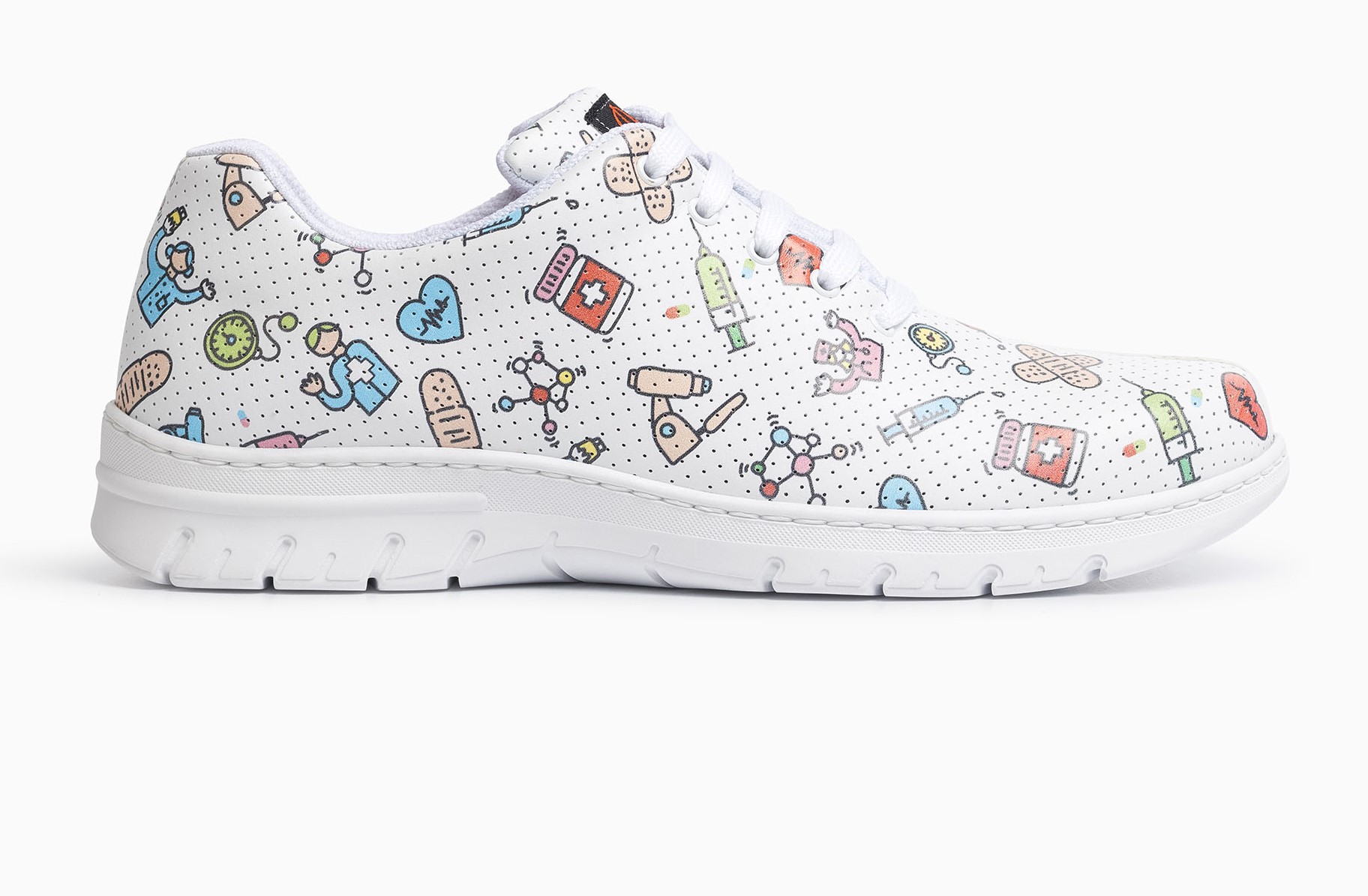 DIAN ALTEA PERFORADO ESTAMPADO poltopánka so vzorom Farba: Biela, Veľkosť: 37