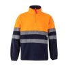 TWO-TONE fleecová mikina polozips