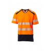 Reflexné tričko WAY oranžová+modrá