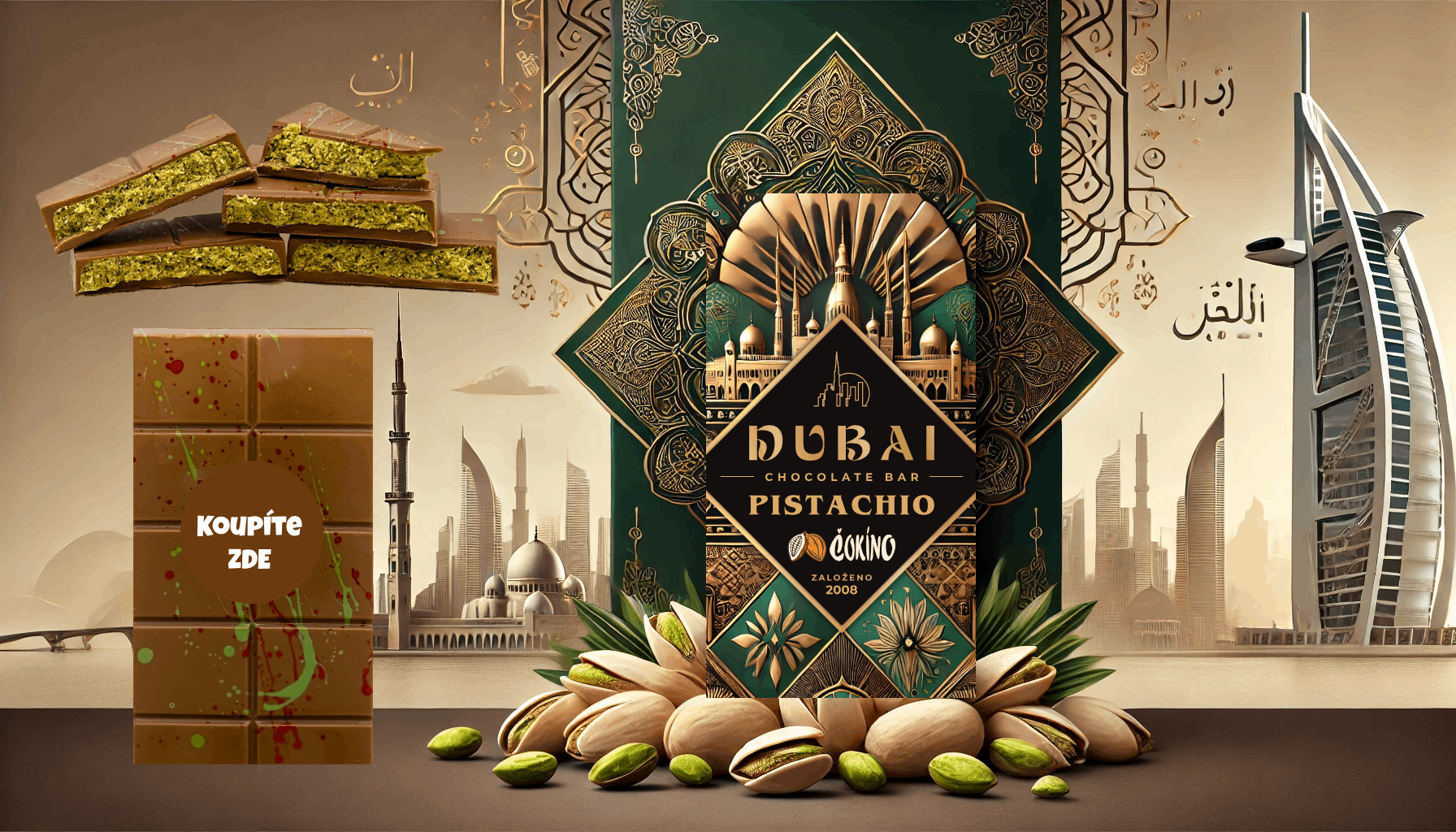 Čokoláda s náplní DUBAJ