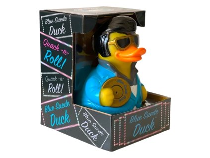 1919 kachnicka blue suede rock and roll duck celebriducks