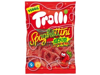 Trolli spaghettini sour strawberry 100g