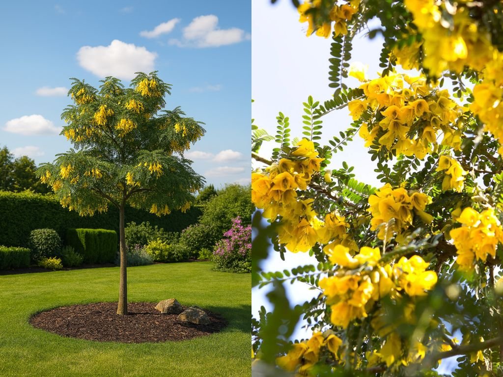 Dreviny na kmienku Sofora drobnolistá Sun King na 210 220cm kmeni(1)