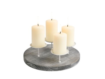 Vianoce Podložka s úchytkami sivo biela 25 cm