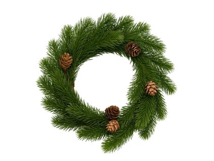 Vianoce Veniec 3D so šiškami zelený 30 cm(1)