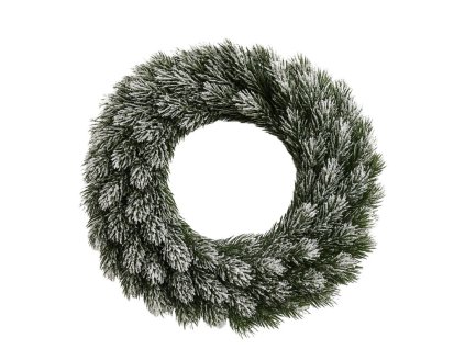 Vianoce Veniec zelený zasnežený 35 cm(3)