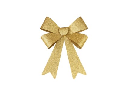 Dekorácia MagicHome Vianoce, mašľa, zlatá, 38 x 30 cm (2)