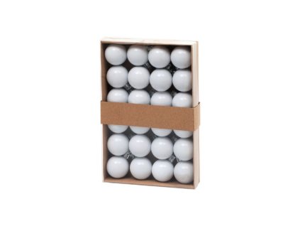 Gule MagicHome Vianoce, 24 ks, sada, biele, na vianočný stromček, 3 cm (2)