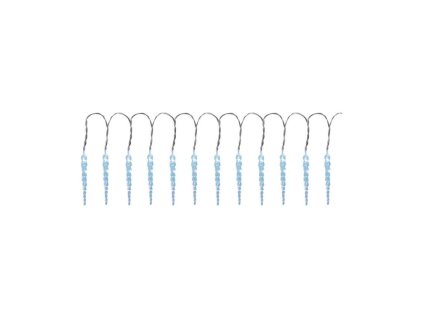 Reťaz MagicHome Vianoce Icicle, 12x LED studená biela, 12 cencúľov, 3xAA, IP44, exteriér, osvetlenie, L 2,20 m (1)