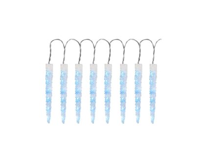 Reťaz, 65x LED ľadovo modrá, 8 funkcií, 230 V, 50 Hz, IP44, exteriér, 2,70 m