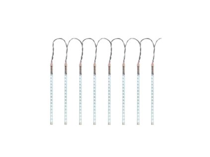 Reťaz MagicHome Vianoce Icicle, 720 LED studená biela, 24 cencúľov, vodopádový efekt, 230 V, 50 Hz, IP44, exteriér, osvetlenie, L 7,50 x 0,30 m