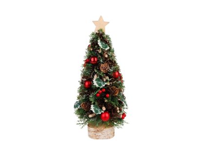 Stromček MagicHome Vianoce, na podstavci, s hviezdou, 18x40 cm