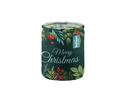 Sviečka Bolsius Glass Candle, Vianoce, zelená, vanilka, 8268 mm