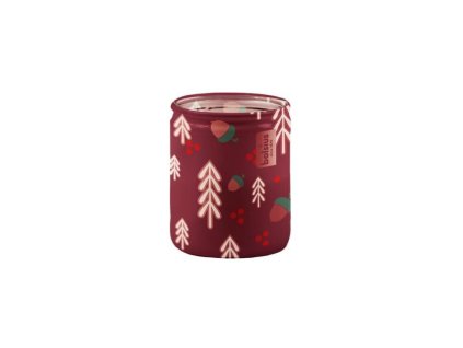 Sviečka Bolsius Zimné korenie, vínovo červená, v skle, 23 hod., 68x82 mm