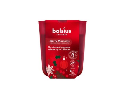 Sviečka Bolsius True Glow, 80x73 mm, jablkoškorica, v skle