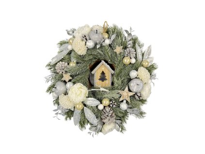 Závesný vianočný veniec Izabela, priemer 35 cm