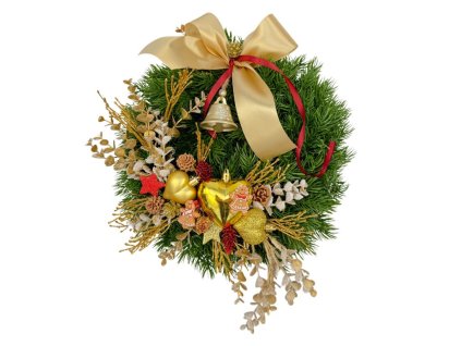 Závesný vianočný veniec Nela, priemer 30 cm