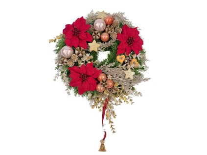 Závesný vianočný veniec Lucia, priemer 30 cm