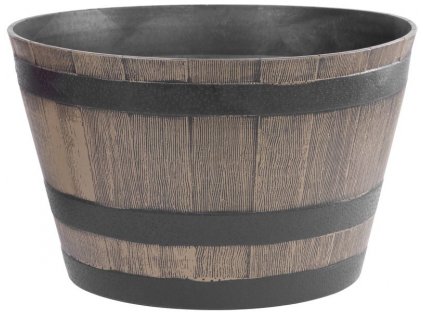 Kvetináč Strend Pro Woodeff 52x32 cm, sivý, efekt dreva