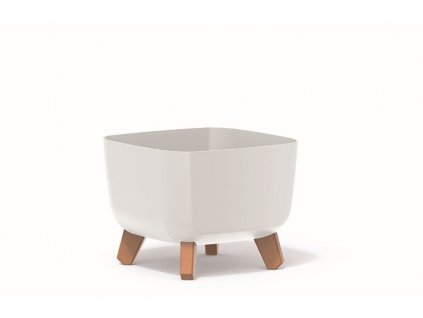 kvetinac gracia square 29cm bily