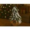 Vianoce Stromček 3D čečina zasnežený v jutovom obale 20 cm(1)