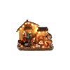 Dekorácia MagicHome Vianoce, domček, polyresin, 16xLED teplá biela, 29x14x24 cm, 3xAA