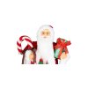 Dekorácia MagicHome Vianoce, Santa, s darčekom, červený, 45 cm (1)